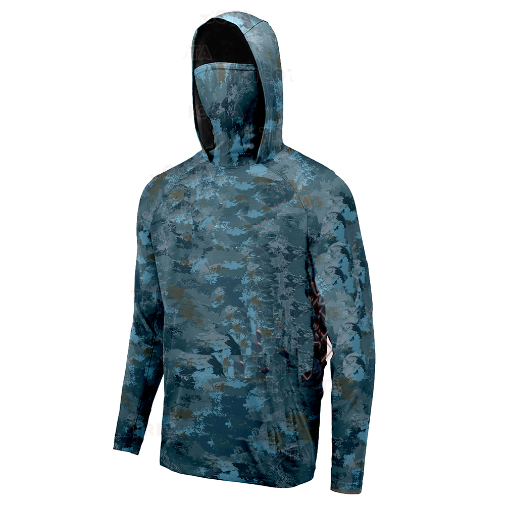 Fishing Hoodie - UPF 50 Fishing Shirt+Men's Hooded Fishing
